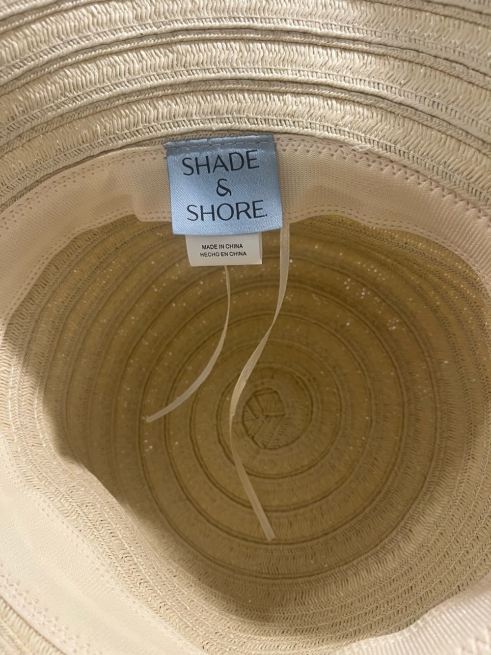 Shade & Shore Cream Straw Sun Hat with Black Band - Picture 2 of 7